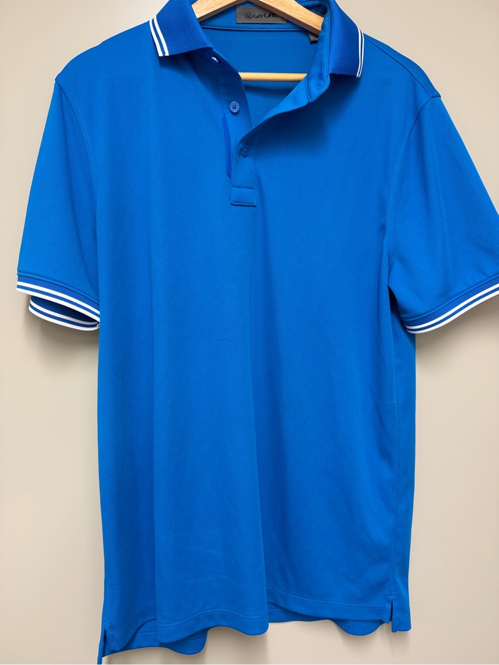 G/FORE Royal Blue Polo with White Contrast Trim